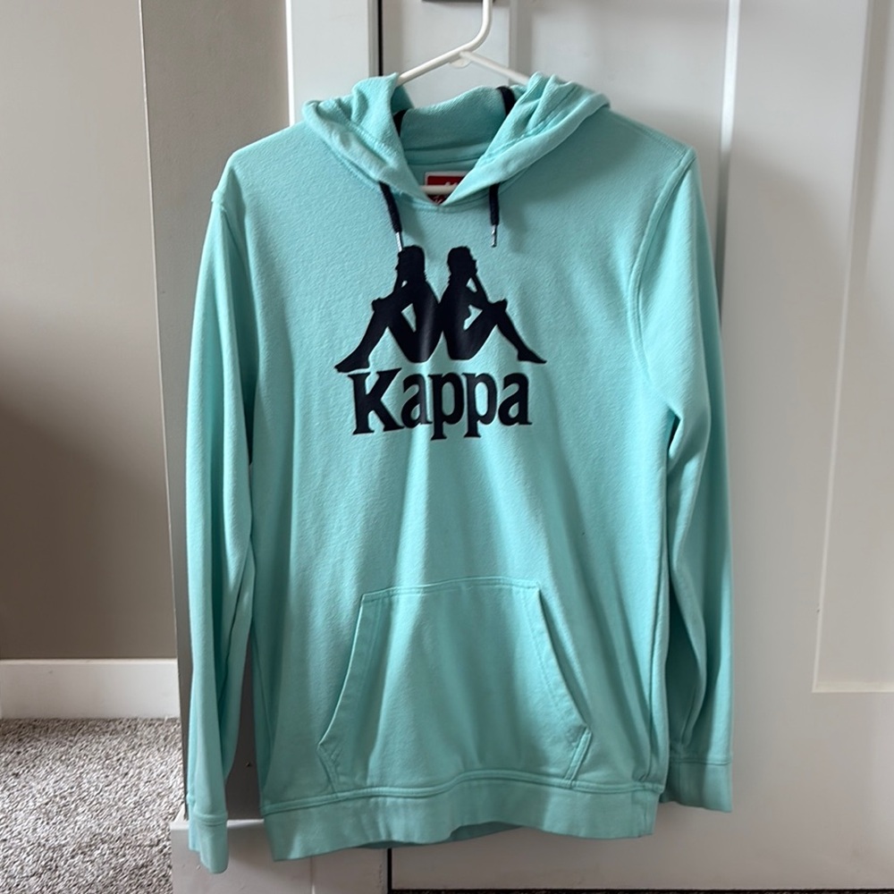 Kappa Light Blue Hoodie with Navy Logo